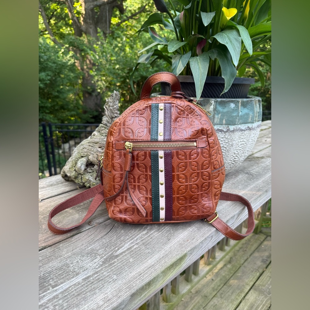 Leather Fossil Backpack